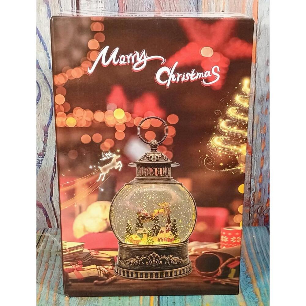 Antique Style Christmas‎ Snow Globe Lantern